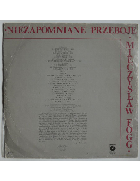 Fogg Mieczysław - Niezapomniane przeboje