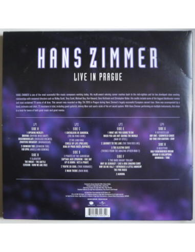 Hans Zimmer - Live in Prague (4lp) (fioletowe...