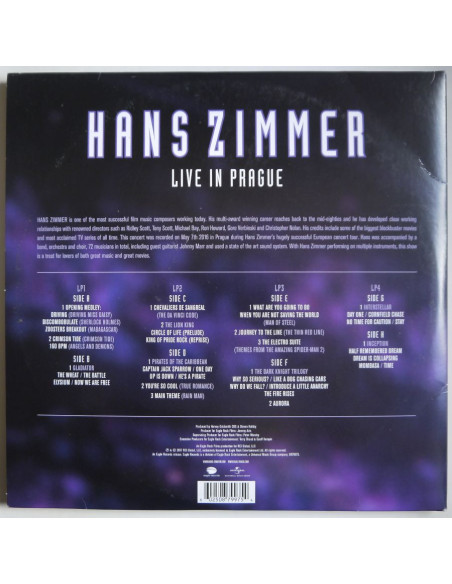 Hans Zimmer - Live in Prague (4lp) (fioletowe winyle)