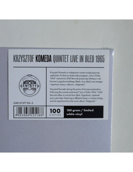 Krzysztof Komeda Quintet - Live In Bled 1965 (White)