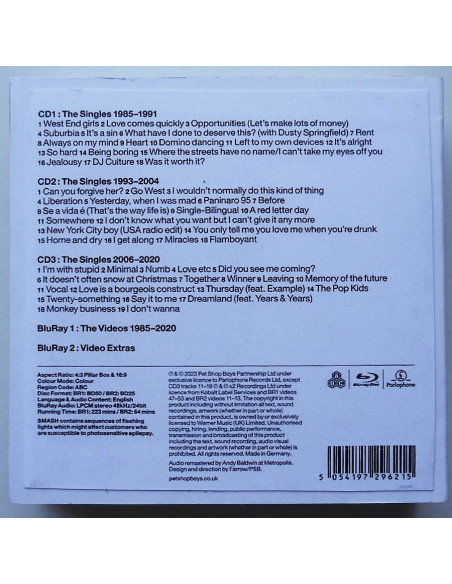 Pet Shop Boys - Smash (The Singles 1985–2020) (3cd+2blu ray)