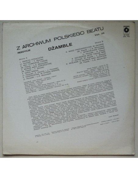 Dżamble - Wołanie o słońce nad światem (readycje vol.20)