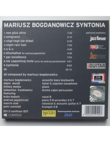 Mariusz Bogdanowicz Quartet - Syntonia