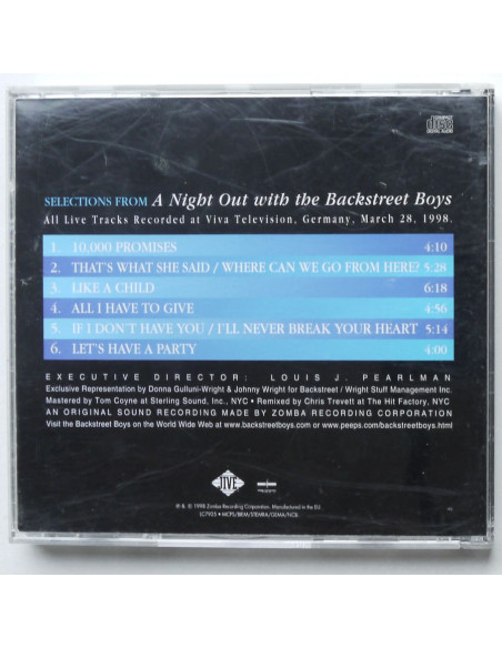 Backstreet Boys - Selections From A Night Out With The Backstreet Boys