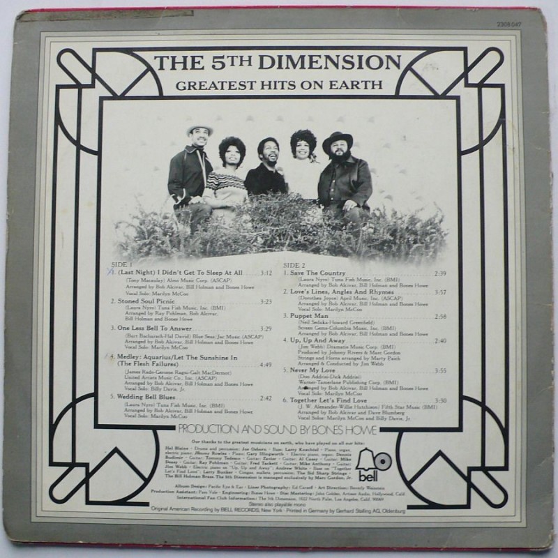 5th Dimension, The - Greatest Hits On Earth