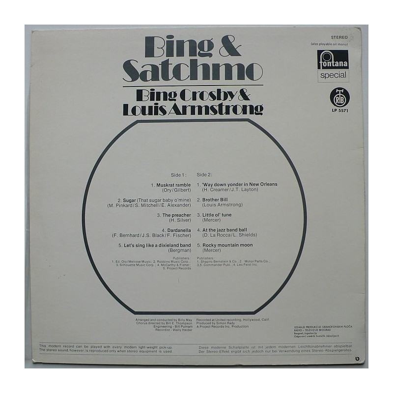 Bing Crosby & Louis Armstrong - Bing & Satchmo