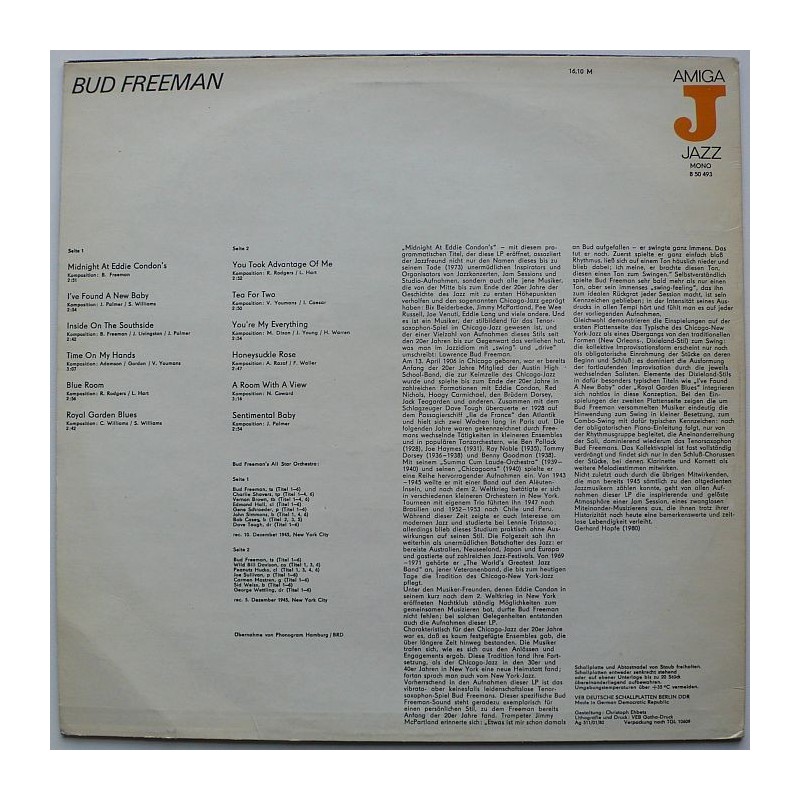 Bud Freeman - Bud Freeman