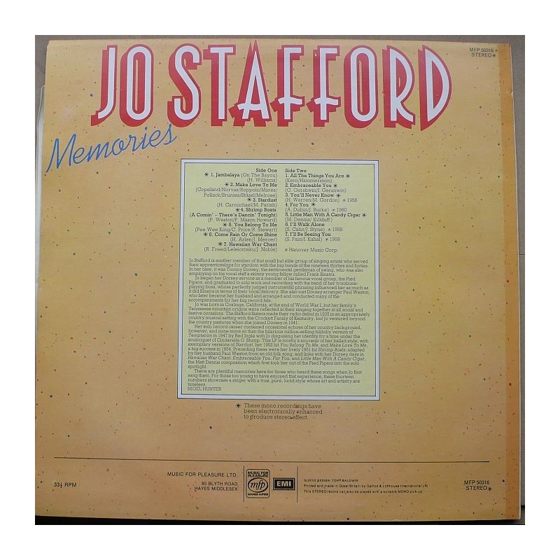 Jo Stafford - Memories