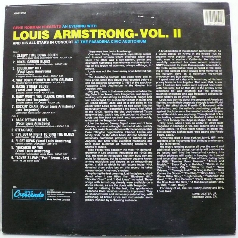 Louis Armstrong and His All Stars - In Concert...