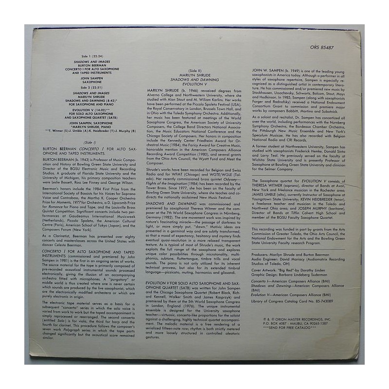 Marilyn Shrude/Burton Beerman - Shadows And Images