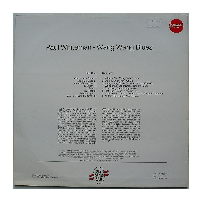 Paul Whiteman - Wang Wang Blues