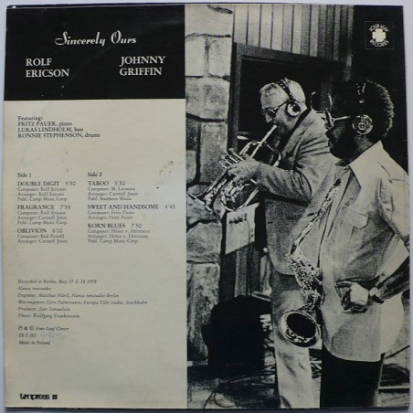 Rolf Ericson/Johnny Griffin - Sincerely Our