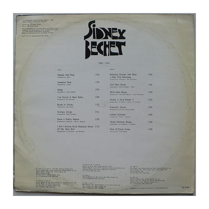 Sidney Bechet - 1932-1941