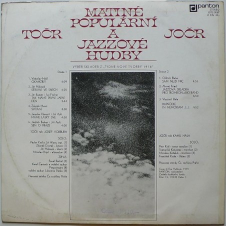 Składanka - Matine popularni a jazzove hudby – Tocr Jocr