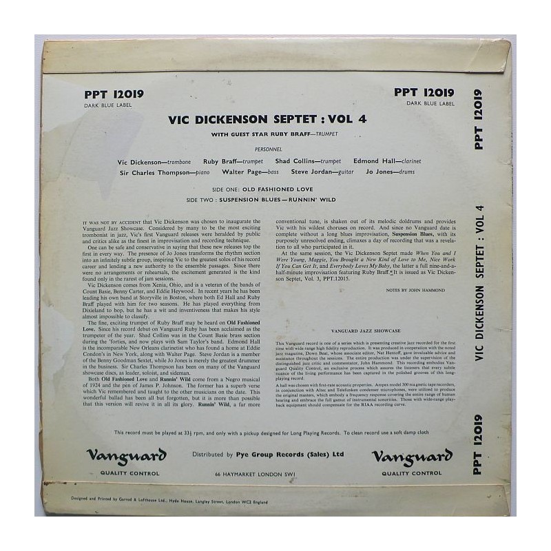 Vic Dickerson Septet - Vol. 4