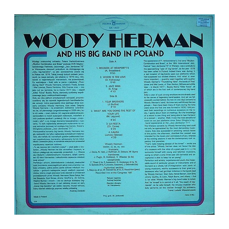 Woody Herman and His Big Band - In Polland