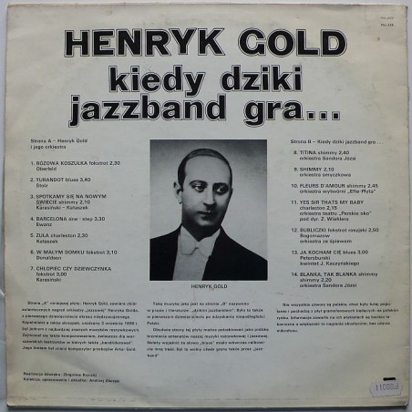 Gold Henryk - Kiedy dziki jazzband gra