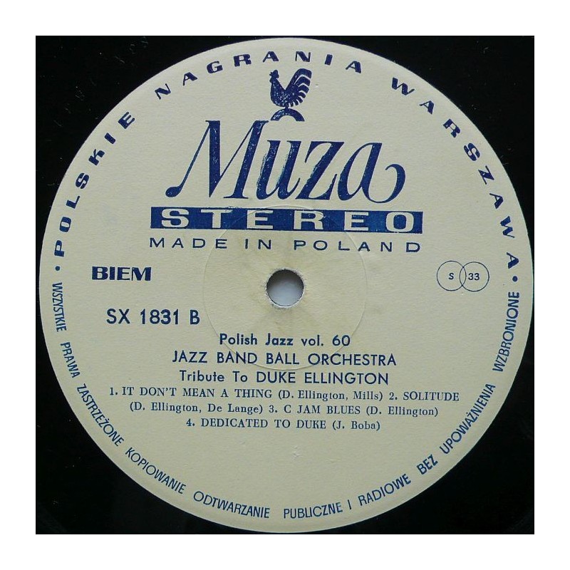 Jazz Band Ball Orchestra - Tribute To Duke...