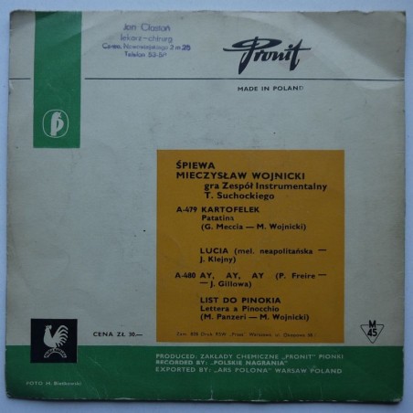 Wojnicki Mieczysław - Piosenki włoskie