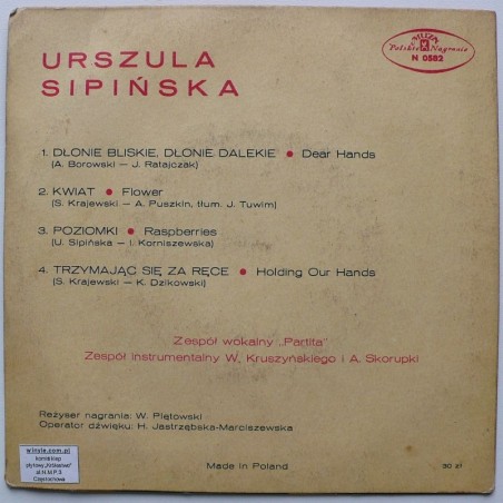 Sipińska Urszula - Dłonie bliskie, dłonie dalekie