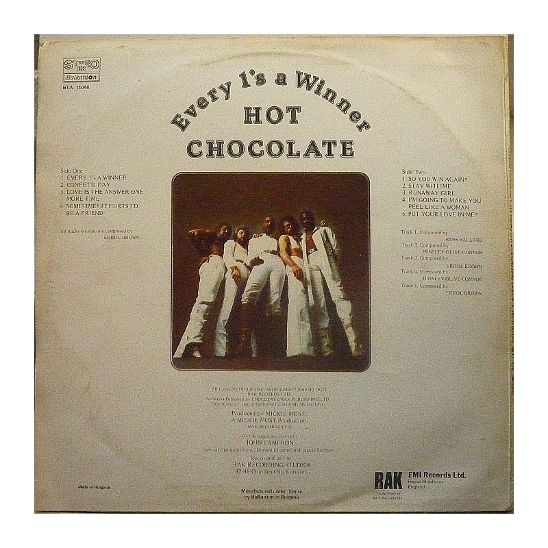 Hot Chocolate - Every 1's a Winner