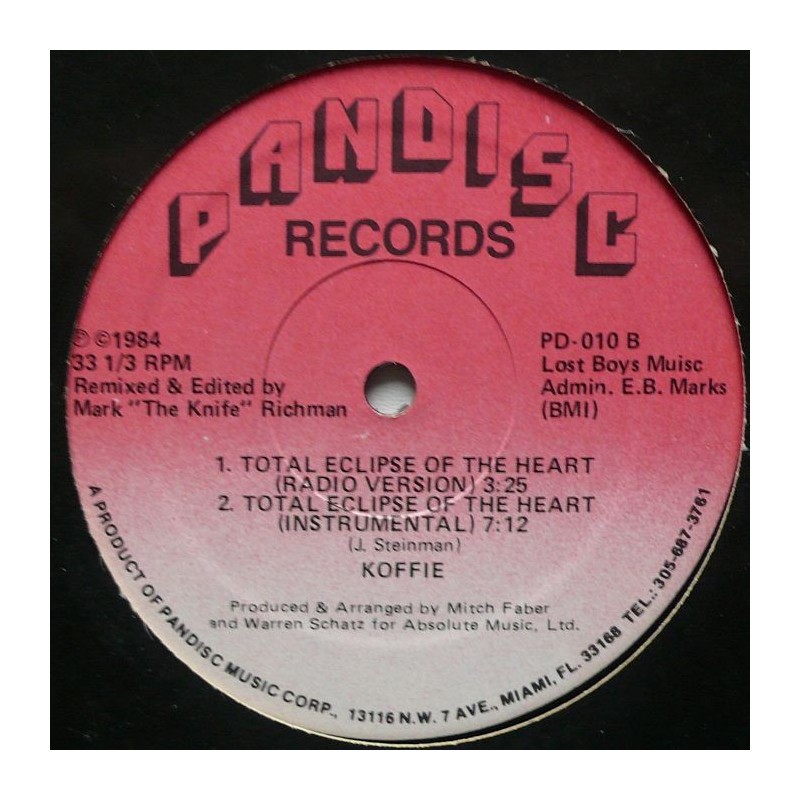 Koffie - Total Eclipse Of The Heart (12”)