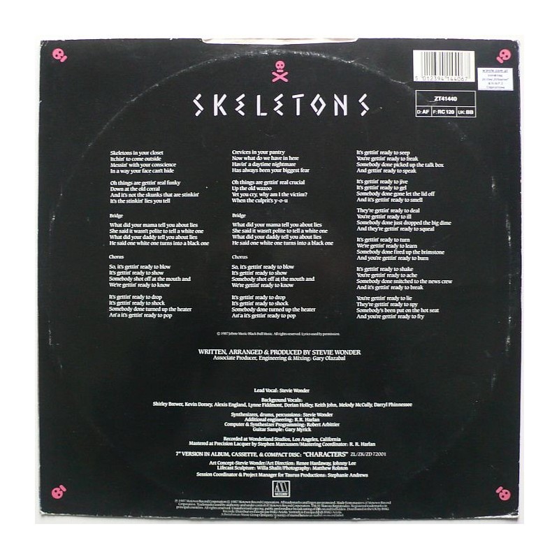 Stevie Wonder - Skeletons (12”)