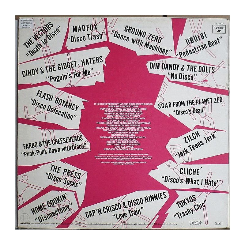 Składanka - Darrel Wayne – No Disco Album